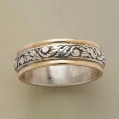 Silver And Gold Twining Vine Ring