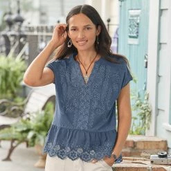 Tres Jolie Eyelet Top, Petite 8 Tres Jolie Eyelet Top, Petite -Sundance Fashion Shop 2501864b 09fc 40b4 9d92 17072bab132c