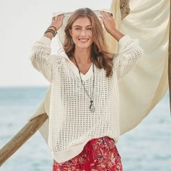 Calm Harbors Sweater Hoodie, Petite