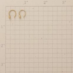 18kt Gold Plate Double Dot Earrings