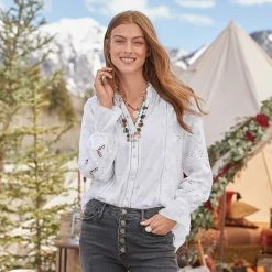 Broderie Top, Petite -Sundance Fashion Shop 648353d9 1bcd 4c53 944b 39977d7a03b0