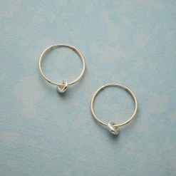 Lucky Pebble Hoop Earrings