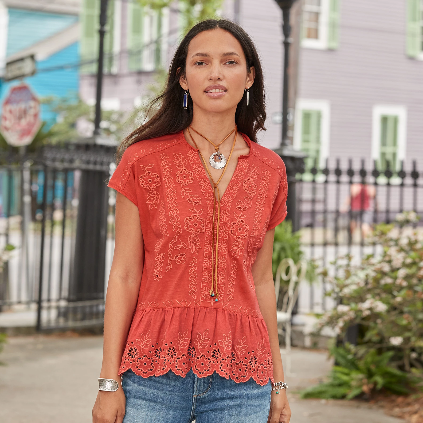 Tres Jolie Eyelet Top, Petite 4 Tres Jolie Eyelet Top, Petite - Image 2