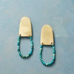 Brass Turquoise Earrings