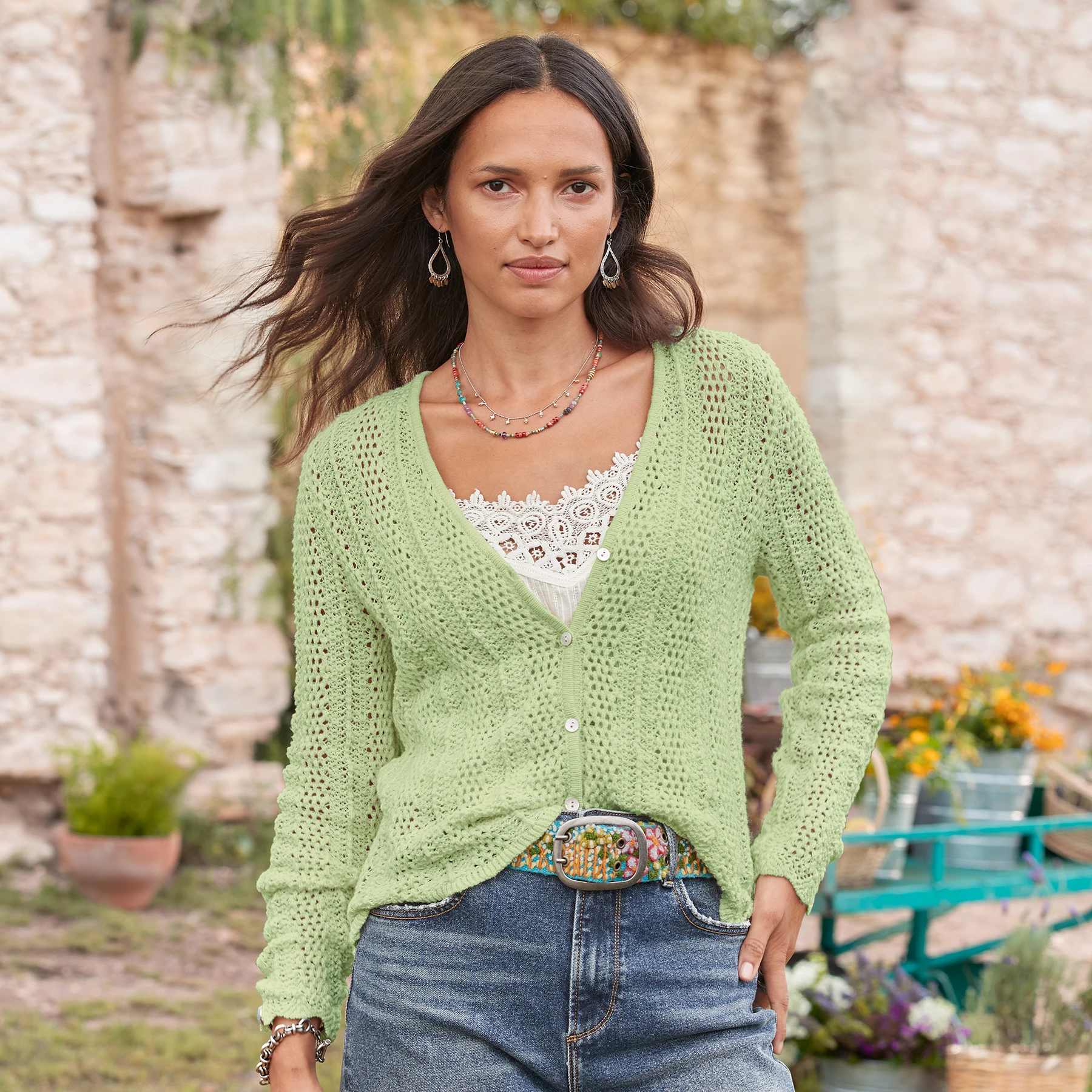 Della Ruffle Cardigan - Petites 3 Della Ruffle Cardigan - Petites